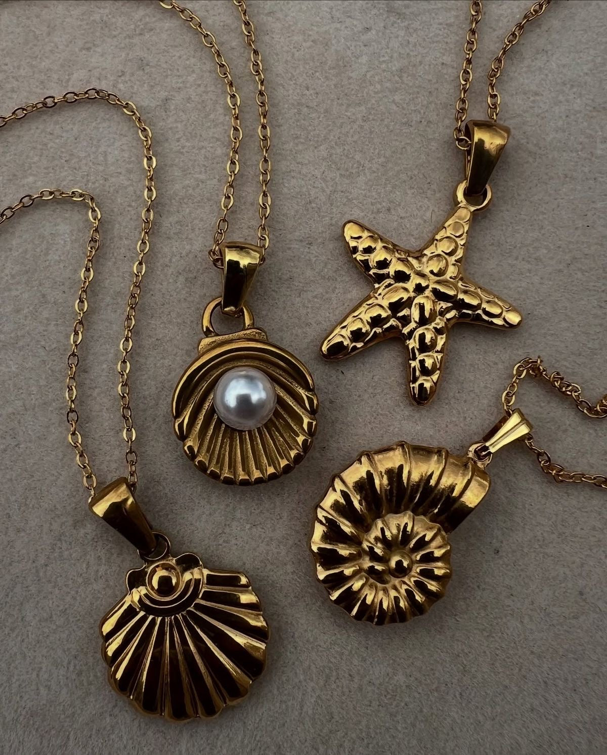 Seashell Necklace- Stainless Steel
