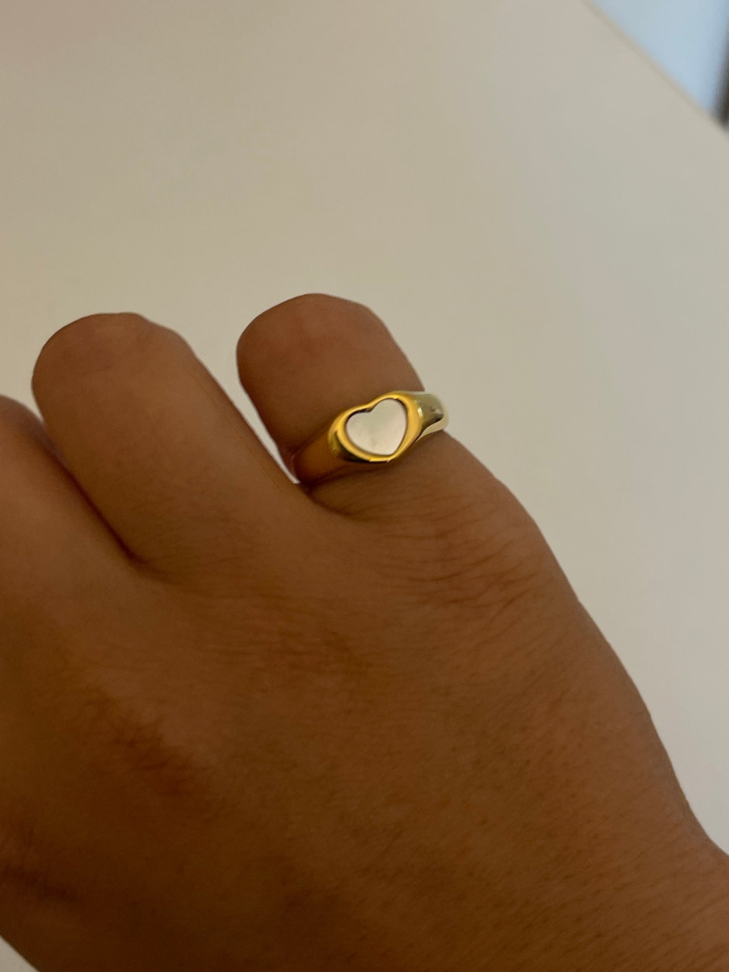 Dainty Heart Pinkie Ring- Stainless Steel