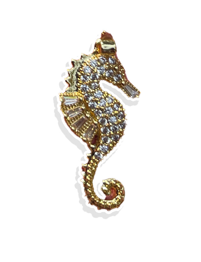 Beautiful Seahorse Charm- Gold Plated