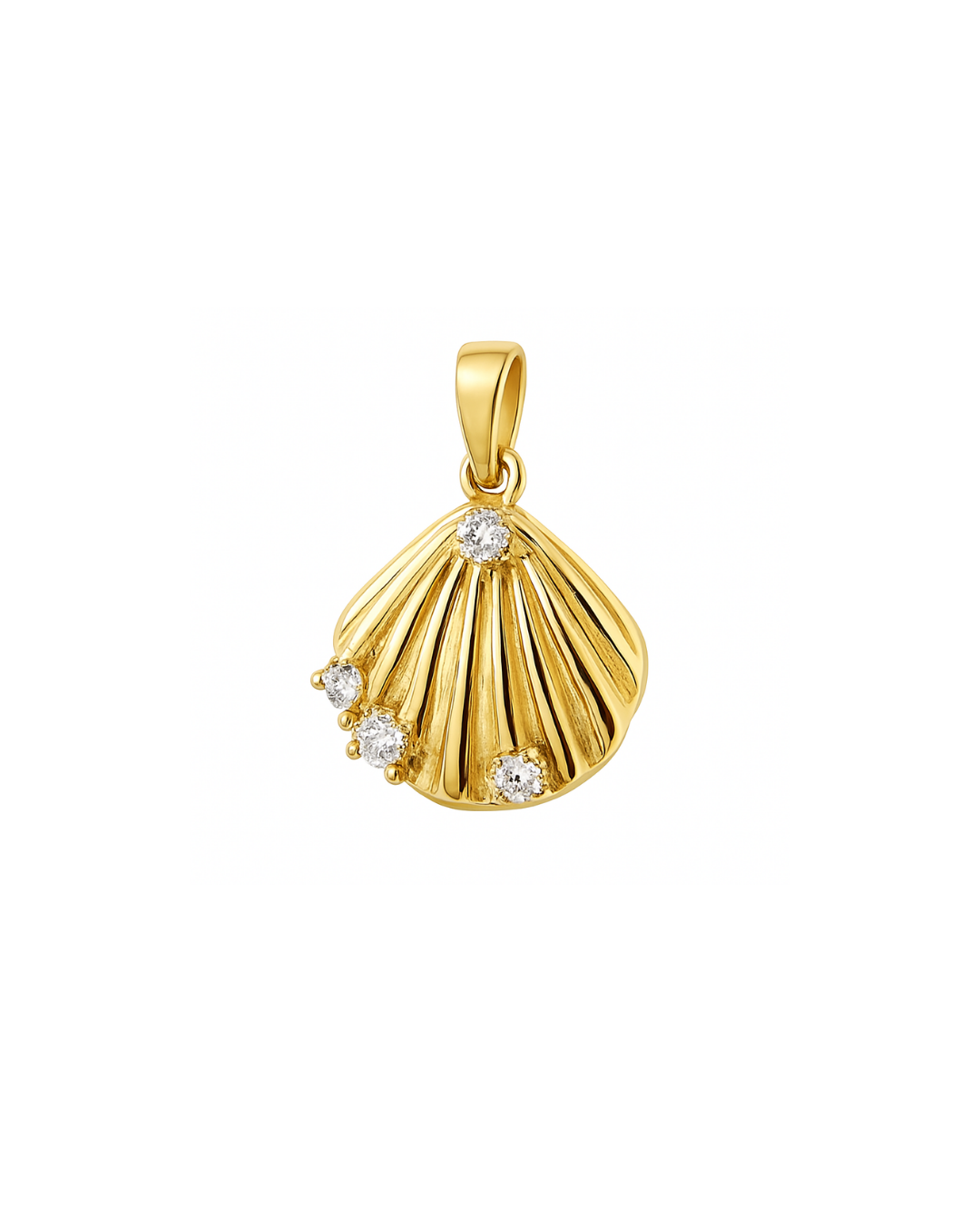 Crystal Shell Gold Plated Charm