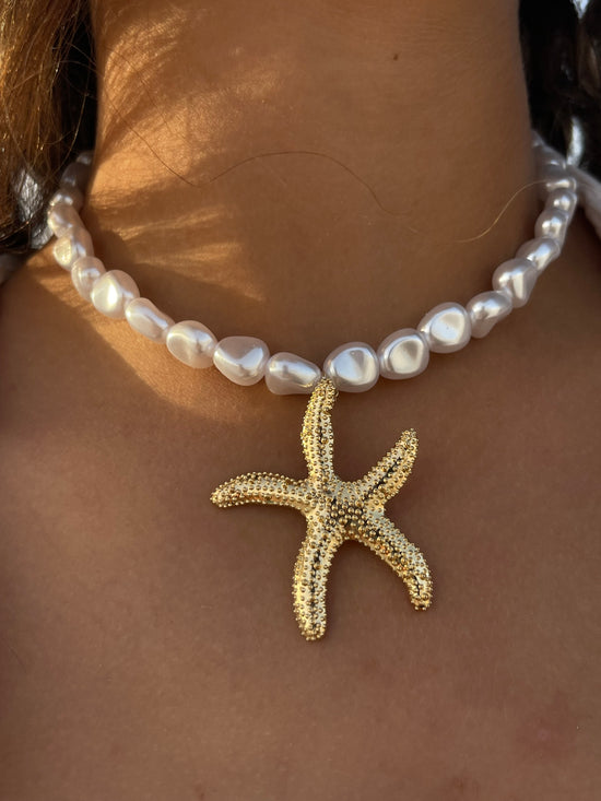 Pearl Starfish Statement Necklace