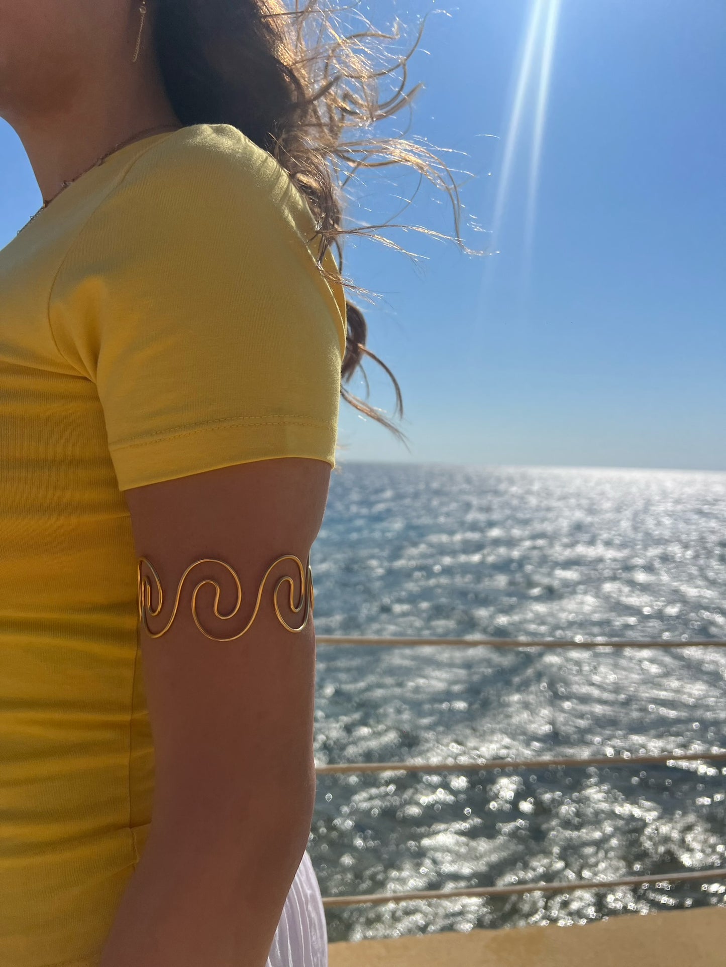 Waves Arm Cuff (Gold Plated)