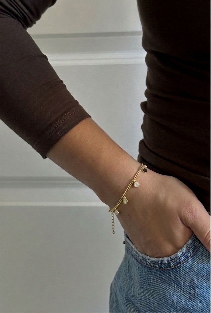 Mini Crystals Bracelet (Gold Plated)