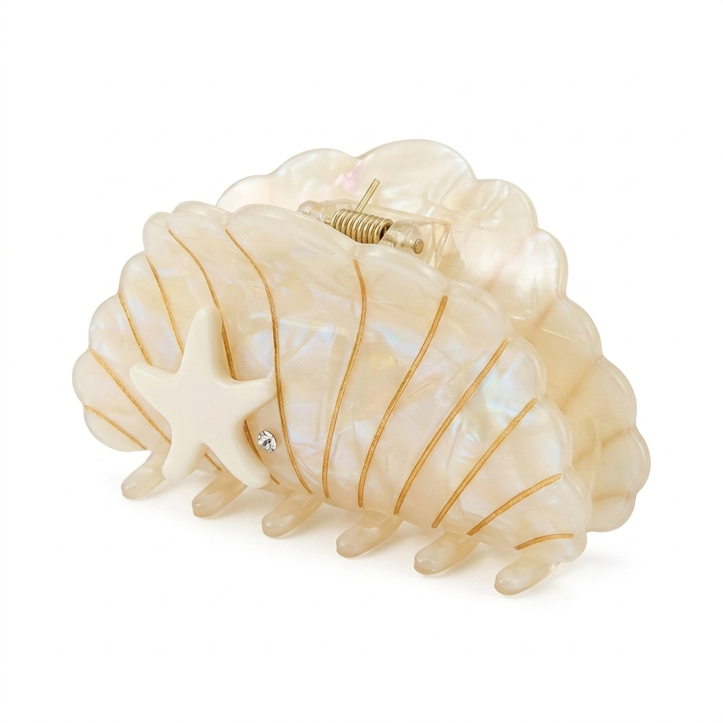 Crystal Starfish Claw Clip