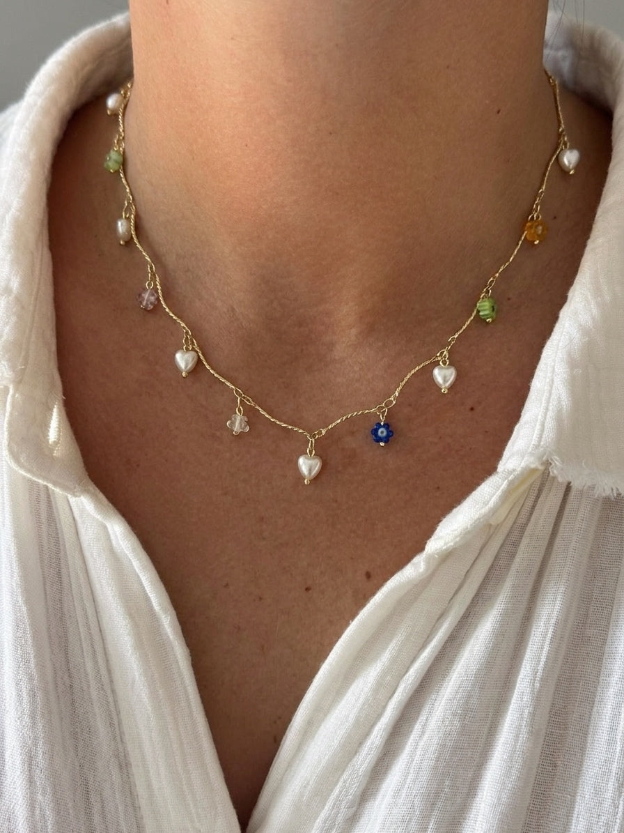 mini charms choker (gold plated)