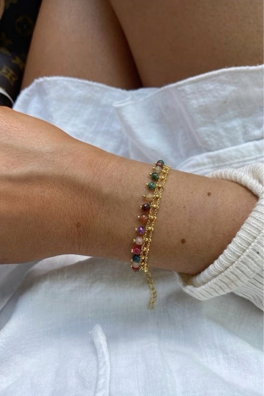 Rainbow Bracelet- Gold Plated