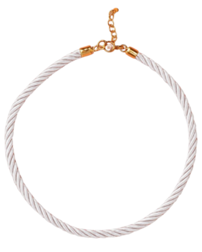 Statement Rope Necklace-White
