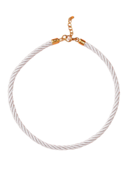 Statement Rope Necklace-White