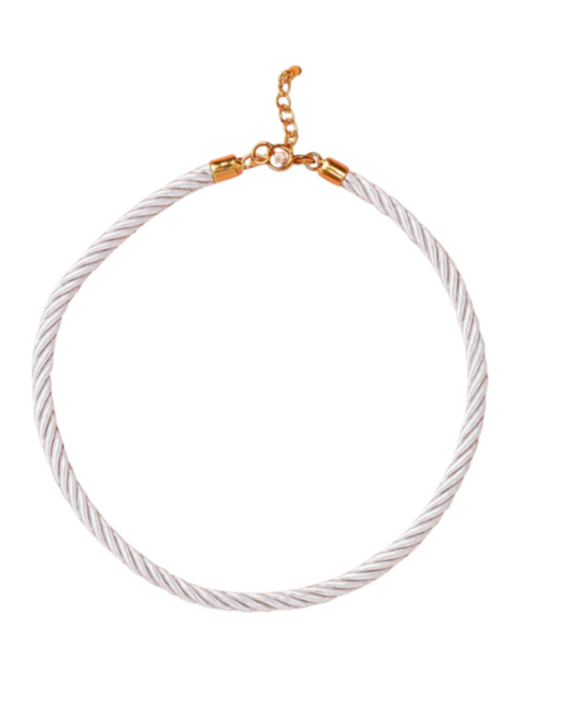 Statement Rope Necklace-White