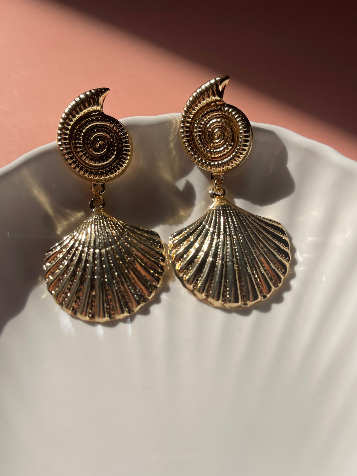 Spiral Seashell Earrings