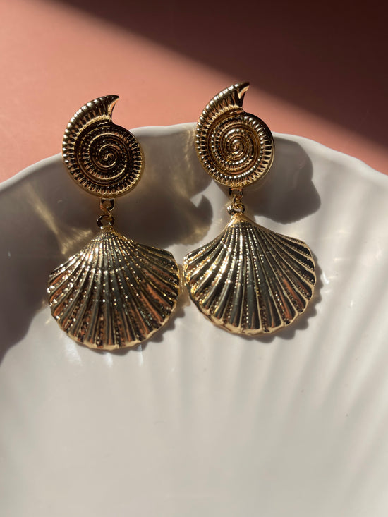 Spiral Seashell Earrings