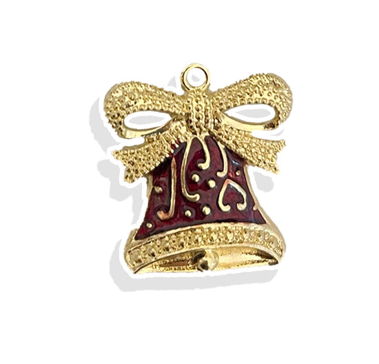 Prettiest Christmas Bell-Bow Charm- Gold Plated