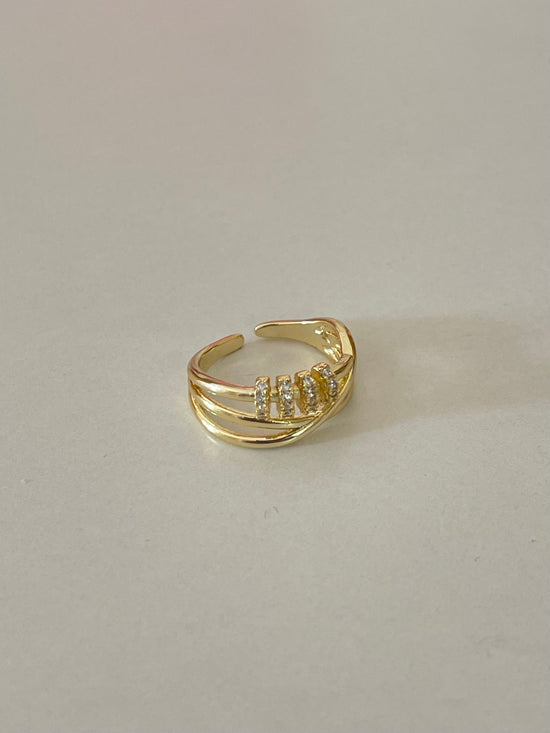 Twisted Crystal Ring 2.0 (Gold Plated)