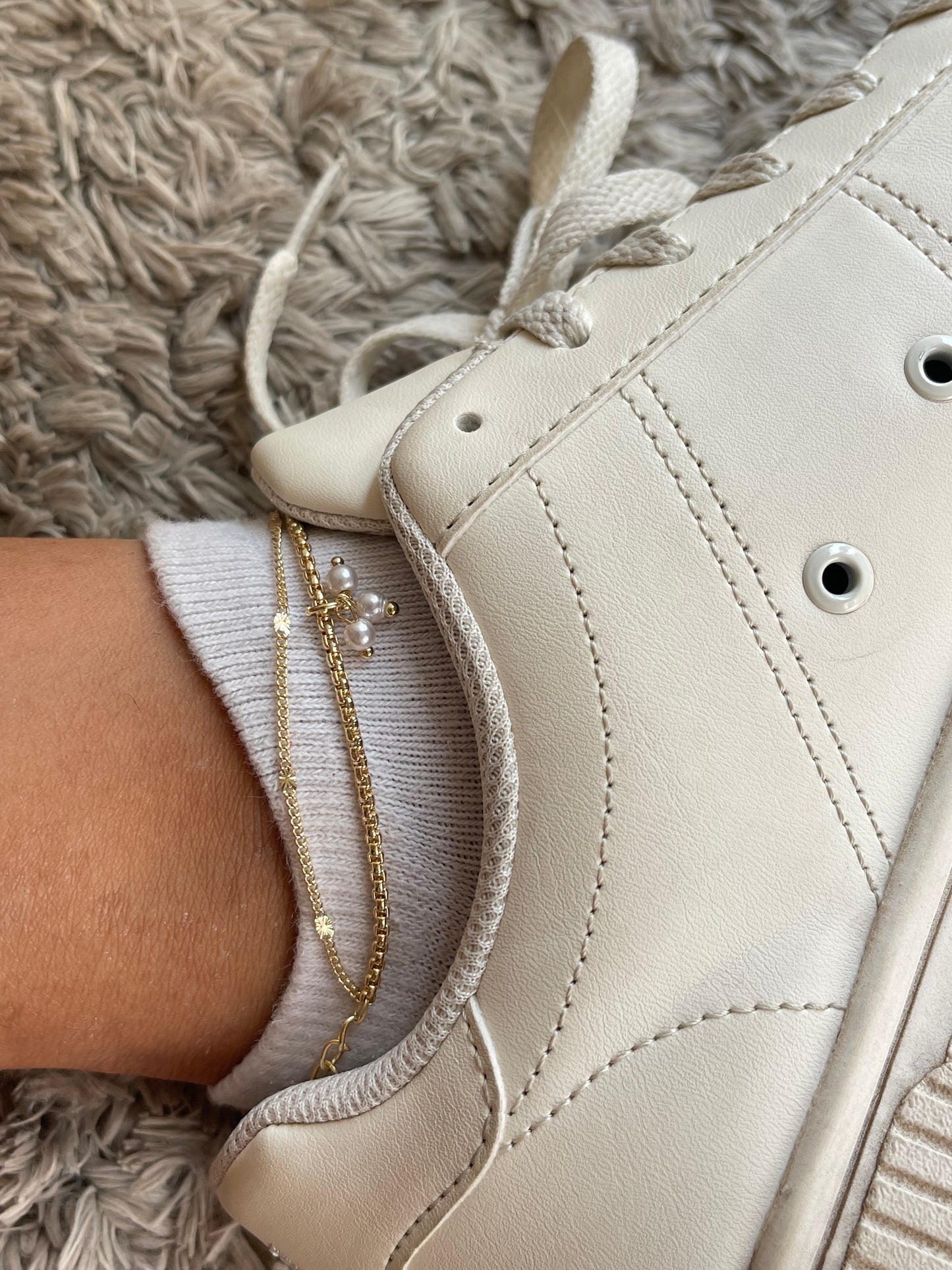 Pearly Anklet Stack 2.0