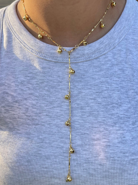 Minimal Circle Drop Necklace (Gold Plated)