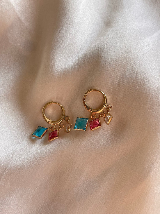 Rainbow Dainty Hoops 2.0 (Gold Plated)