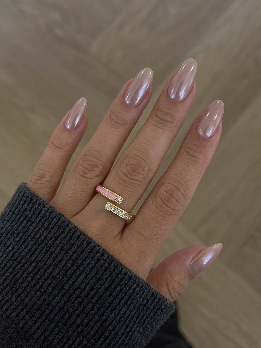 pink crystal ring 2.0 (gold plated)