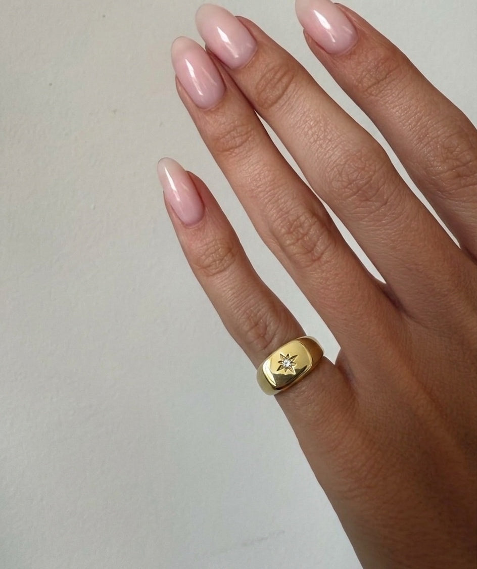 starburst pinky ring 2.0 (gold plated)