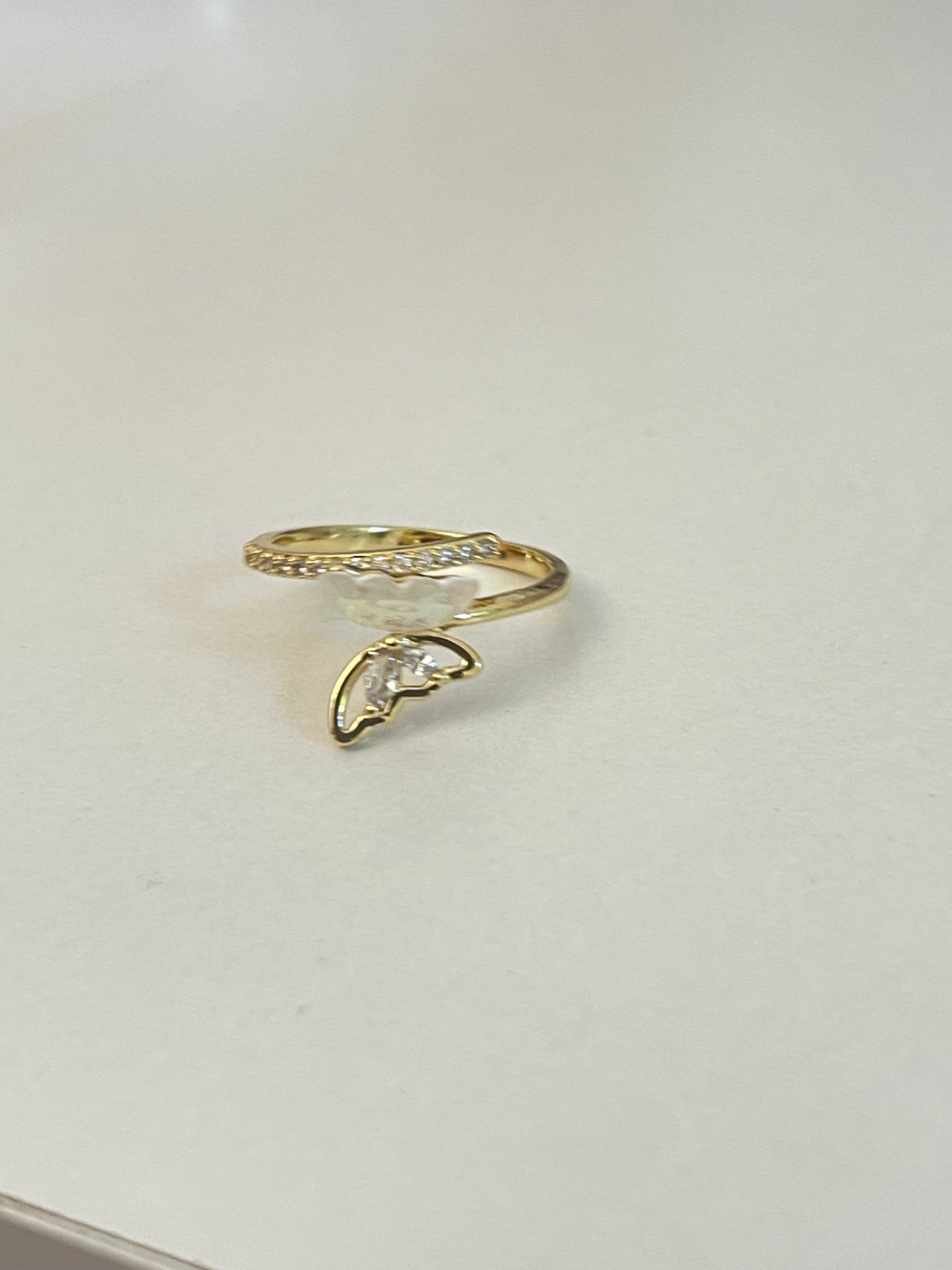 Dainty Butterfly Ring- Gold Plated