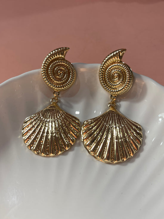 Spiral Seashell Earrings