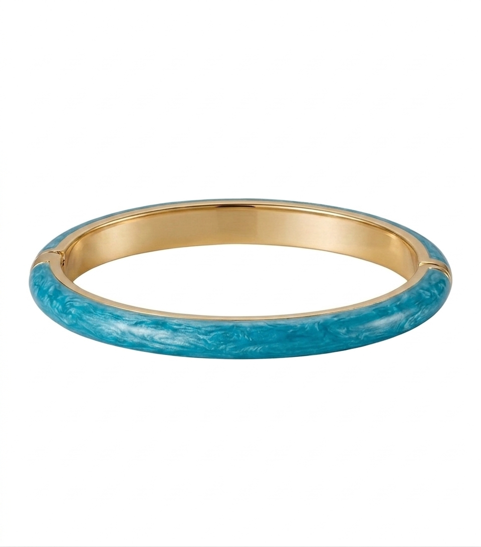 Thin Colorful Bangle (Gold Plated)