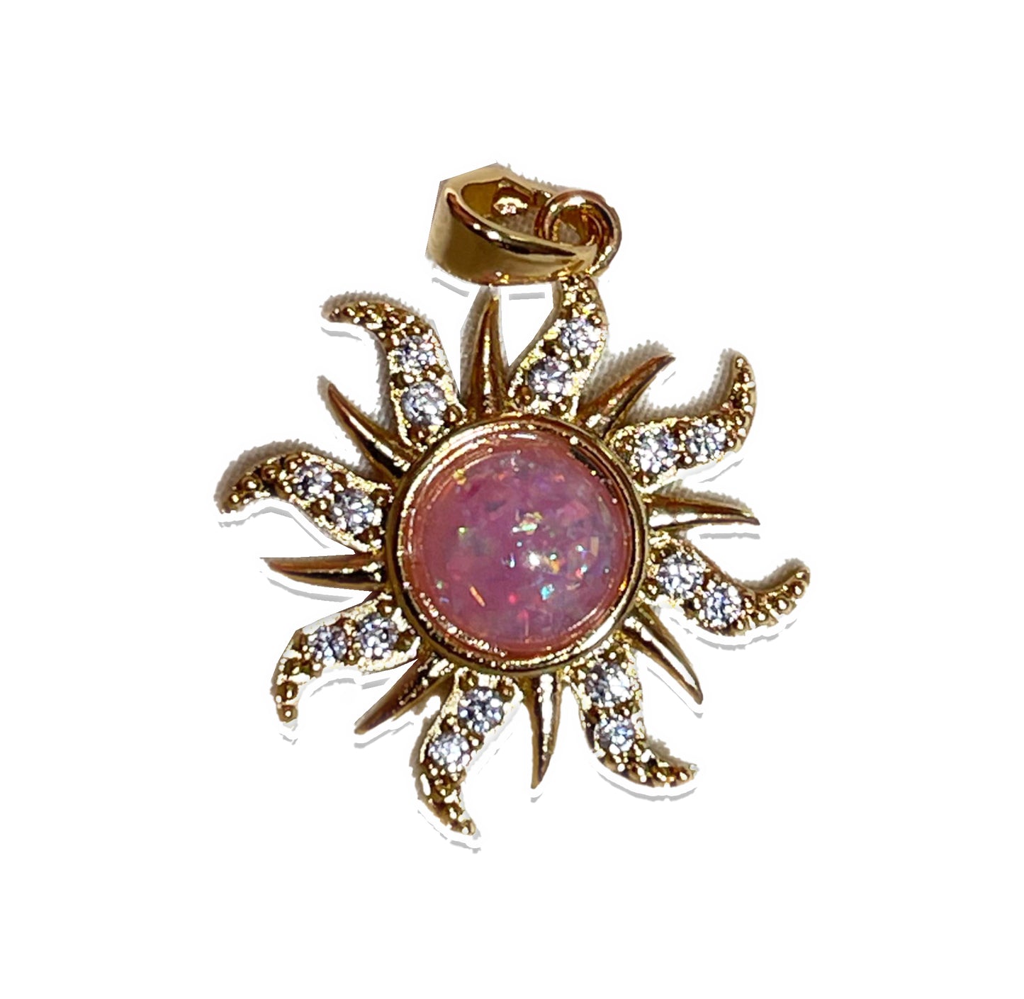 Pink Rapunzel- Gold Plated Charm