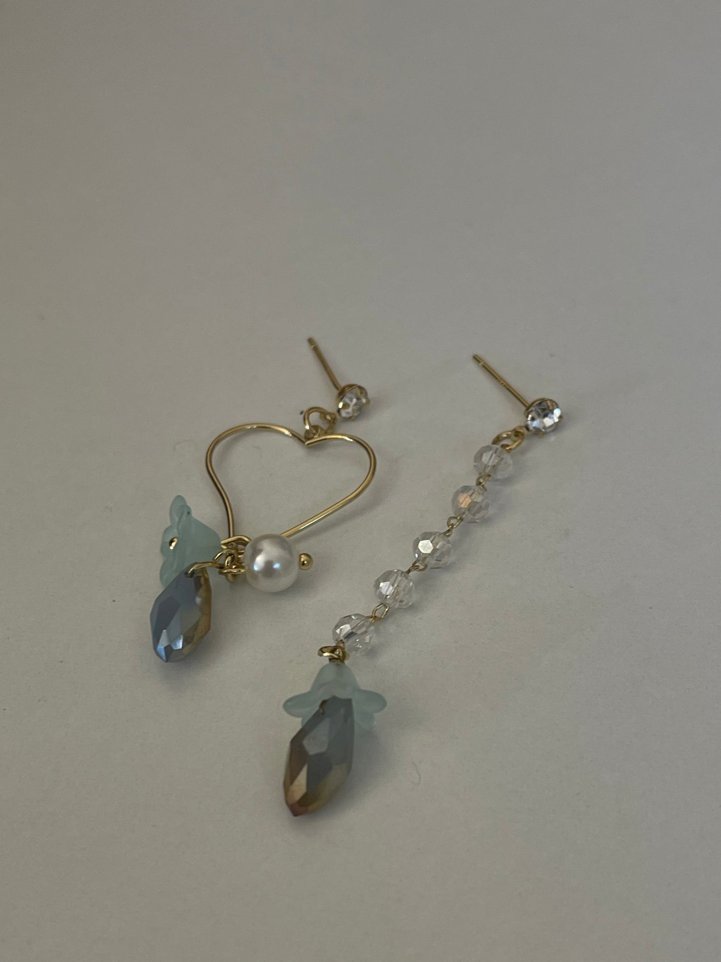 Dainty Mismatched Heart Earrings