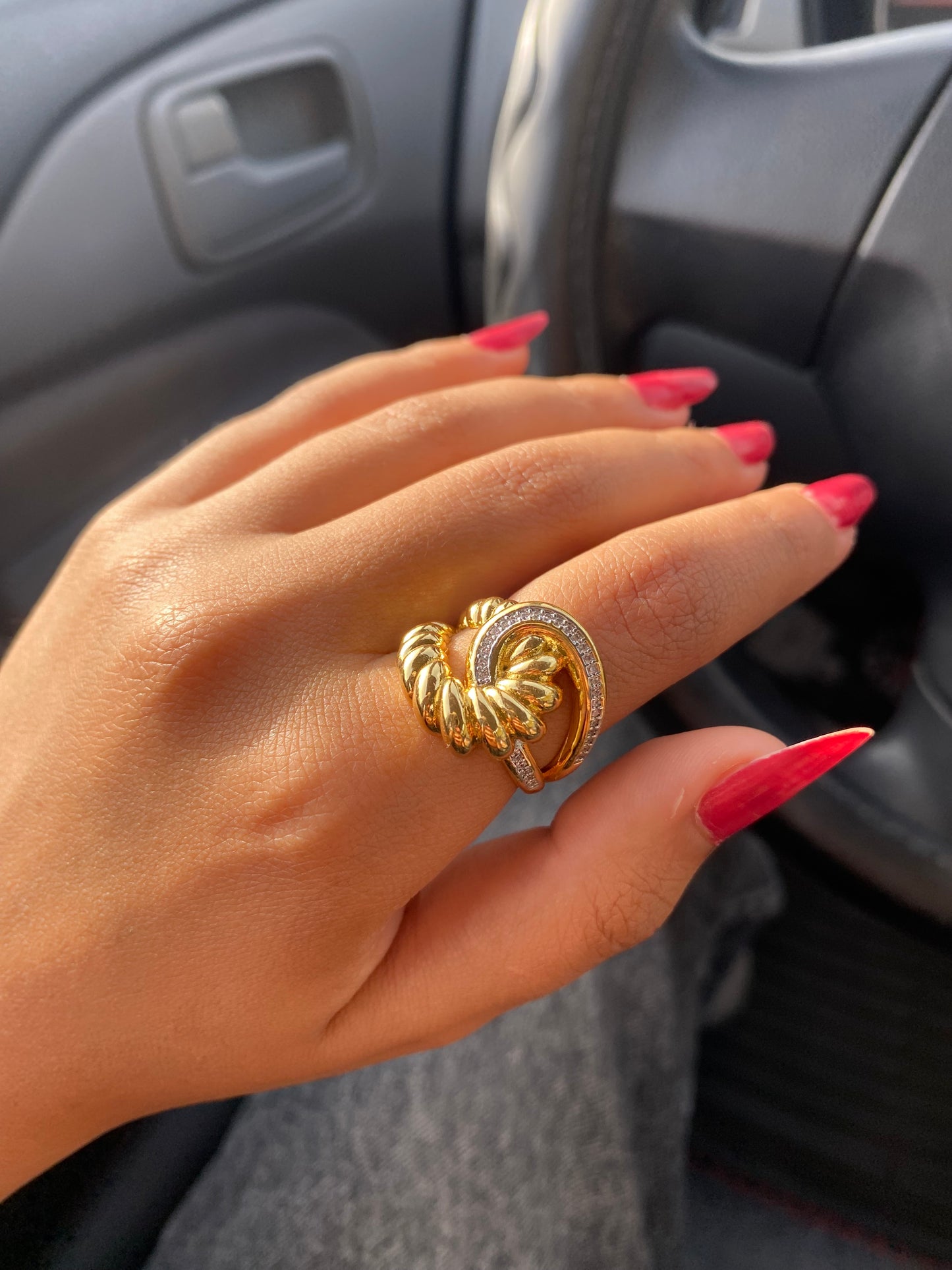 Double Crystal Ring 2.0 (Gold Plated)