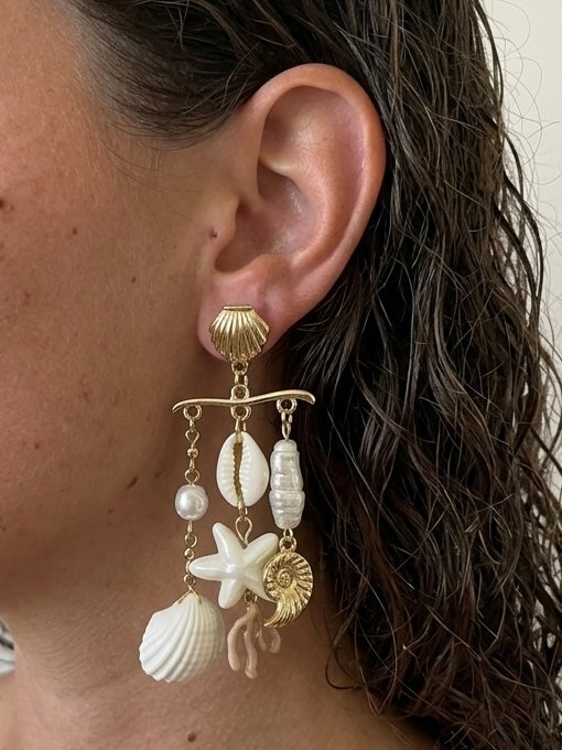 Summer Shells Dangle Earrings