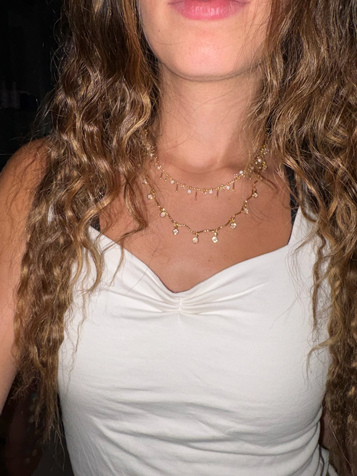 everyday crystal choker (gold plated)