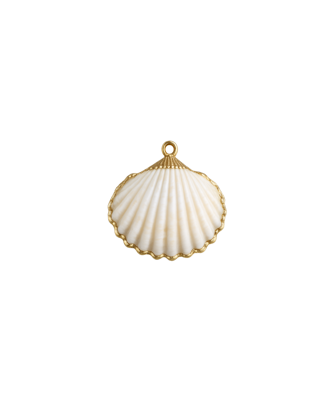 White Shell- Gold Plated