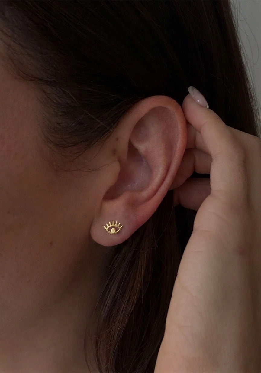 Mini Evil Eye Stud Earrings (Stainless Steel)