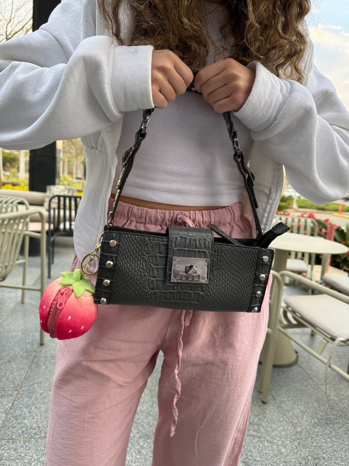 Strawberry/Bunny Bag Charm