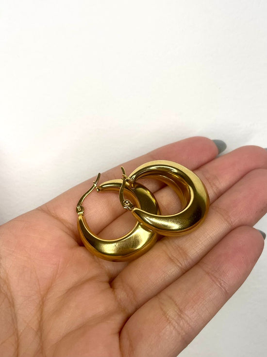 Chunky Hoop- Gold Plated