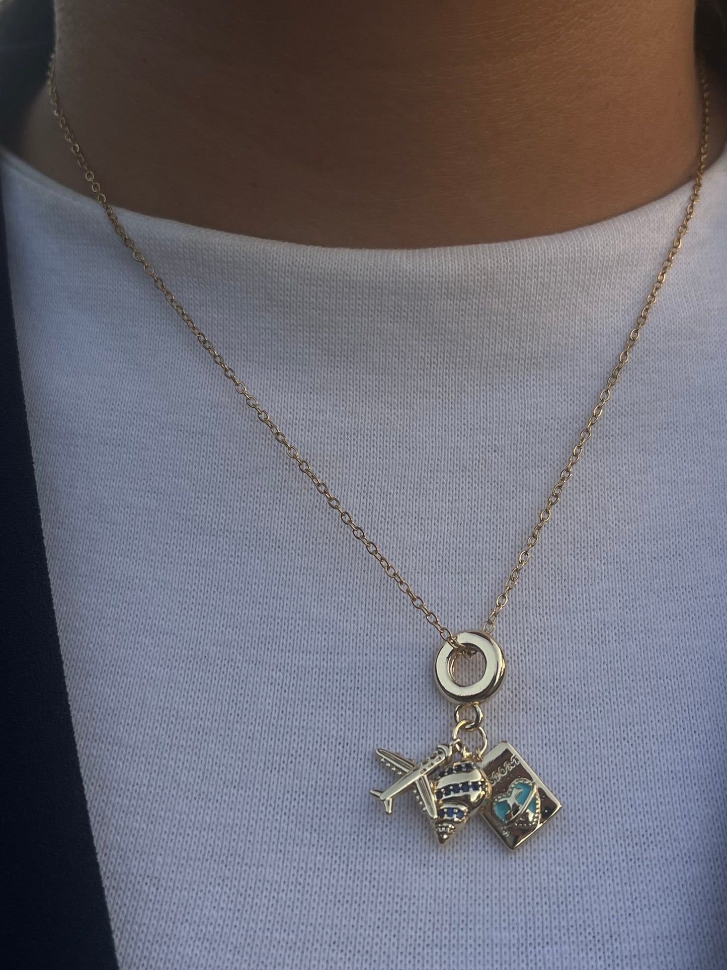 Around the World Necklace-Gold Plated
