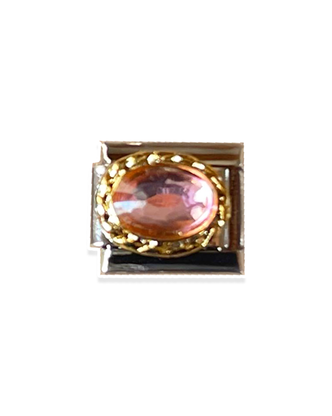 Colorful Stud- Silver Italian Charm