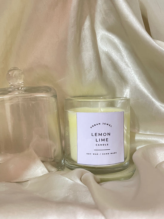 Lemon Lime- Glass Candle