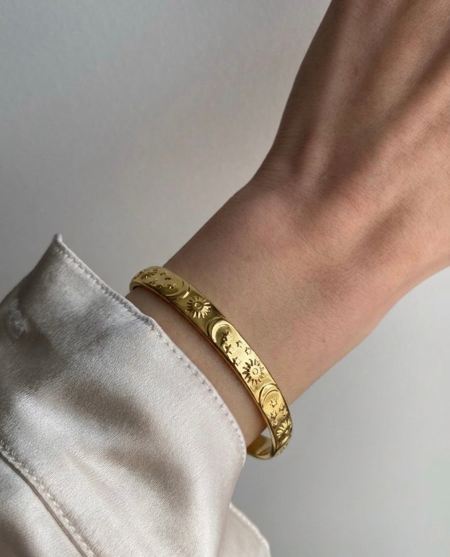 Celestial Cuff Bracelet (Stainless Steel)