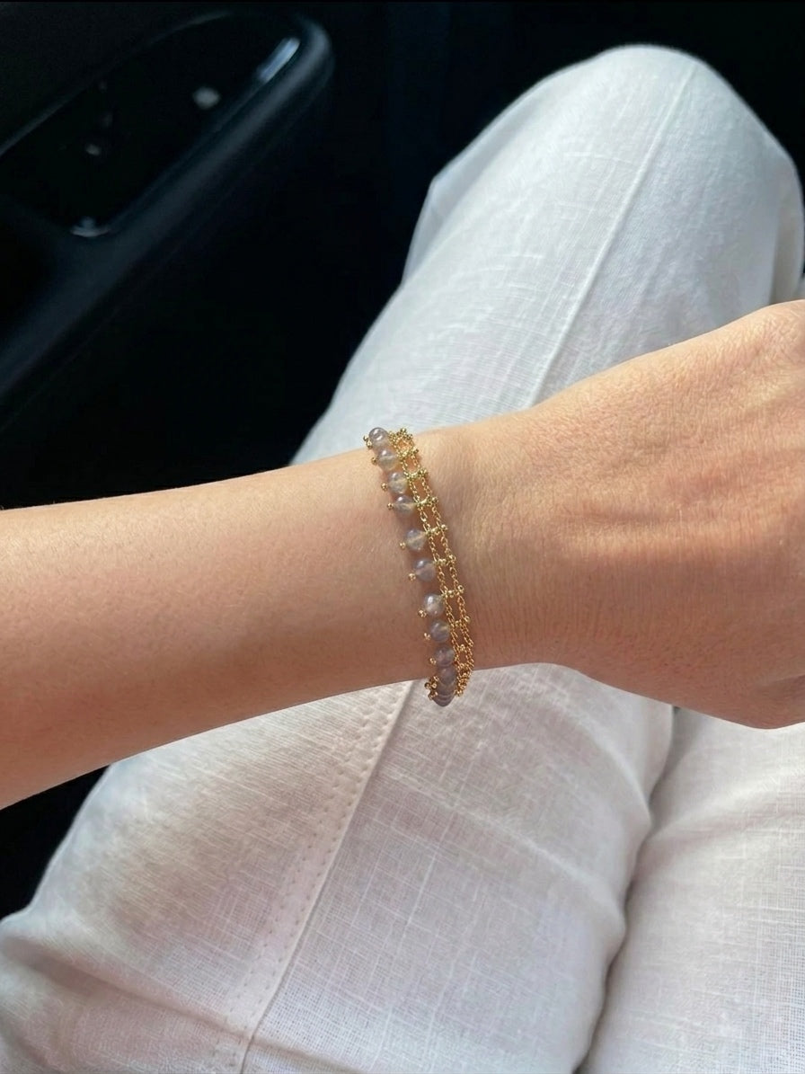 chunky dangle bracelet (gold plated)