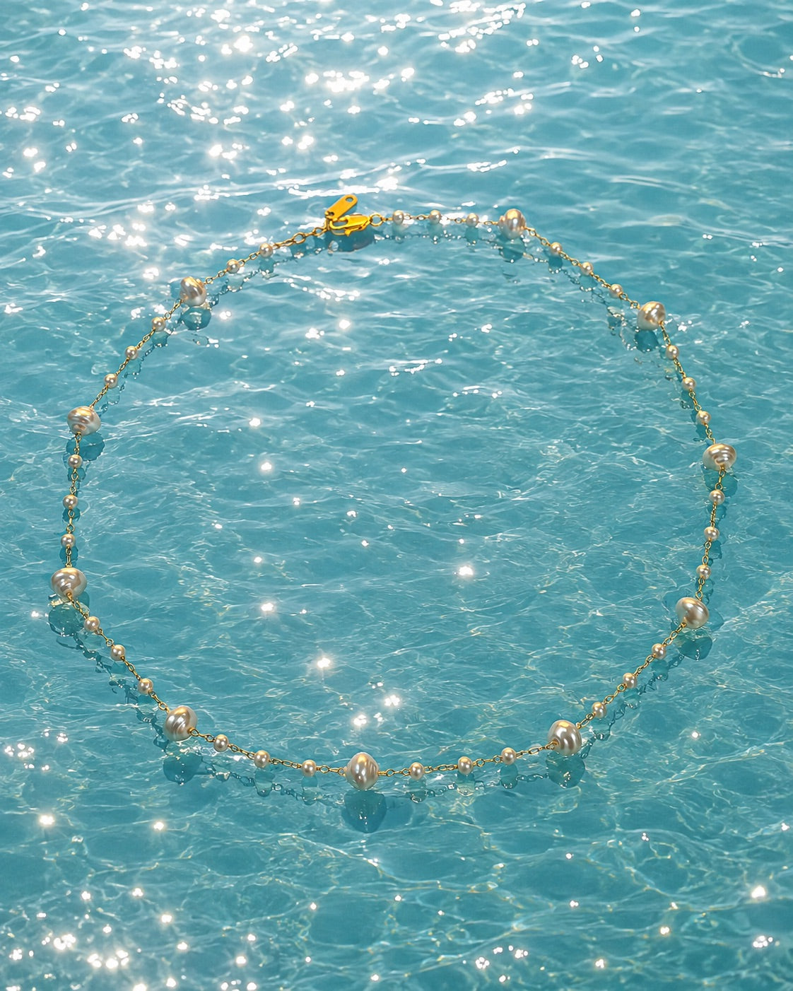 everyday pearl choker (stainless steel)