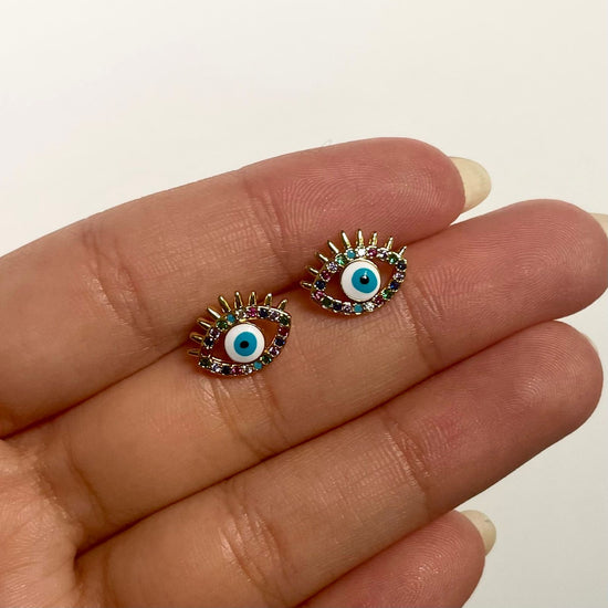 Evil Eye Earrings (Gold Plated)