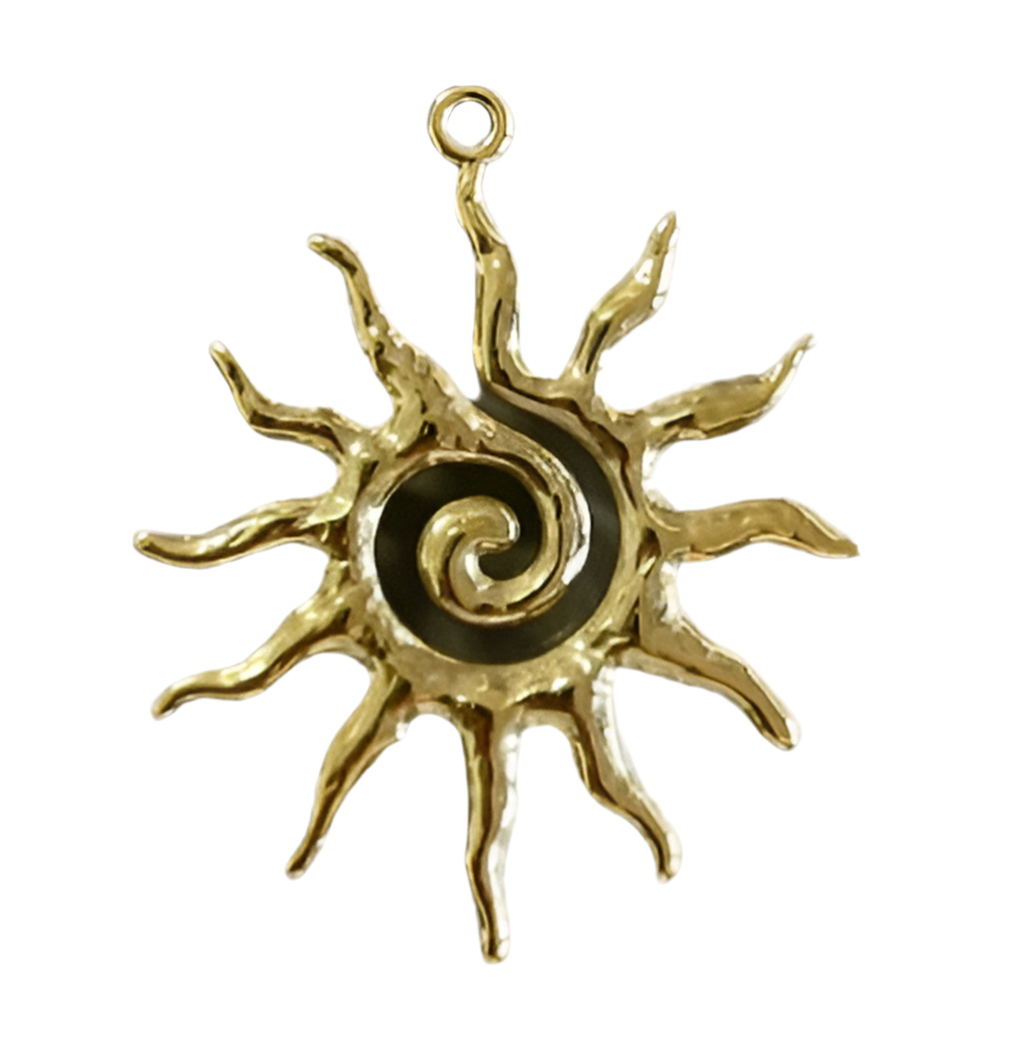 Statement Sun Charm- Gold Plated