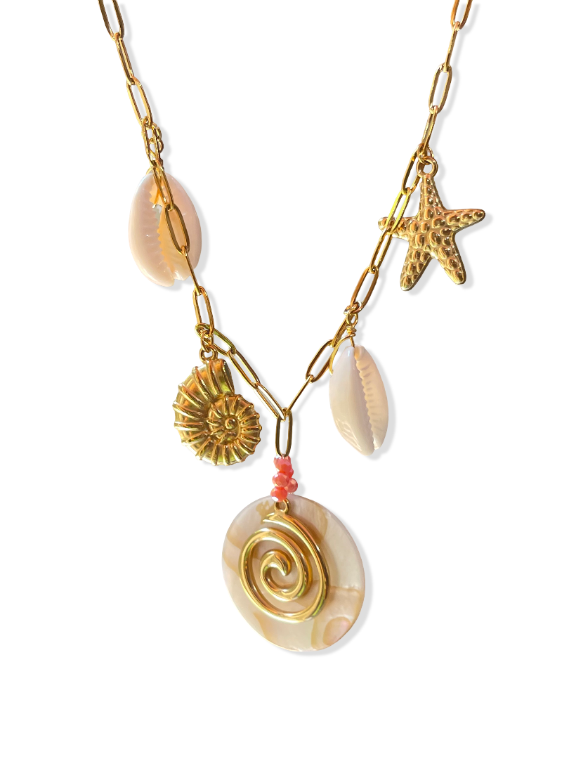 Twisted Statement Charm Necklace- Stainless Steel