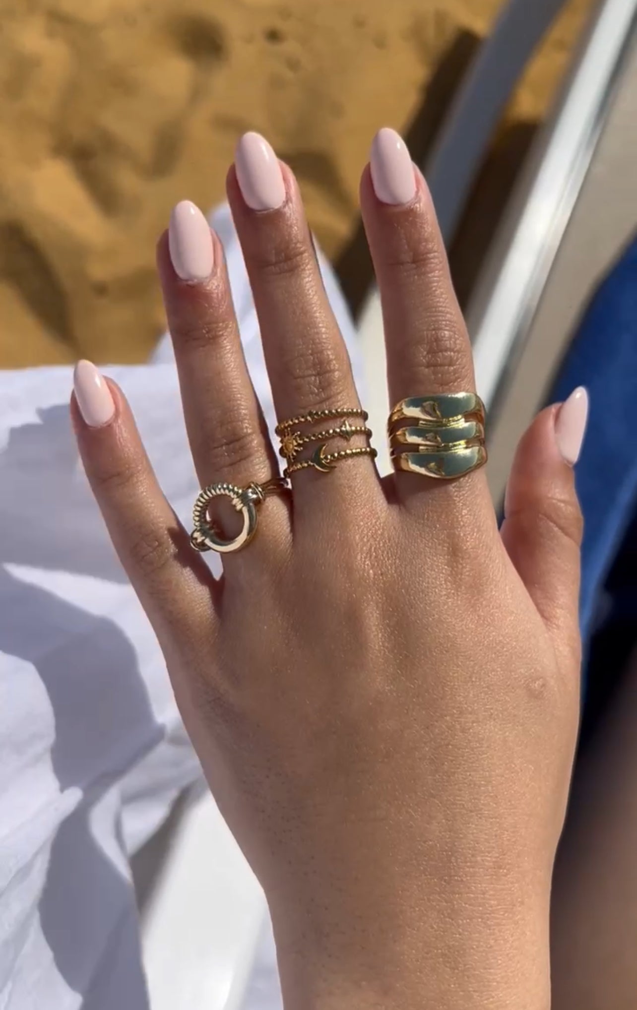 Layered Celestial Ring (Gold Plated)