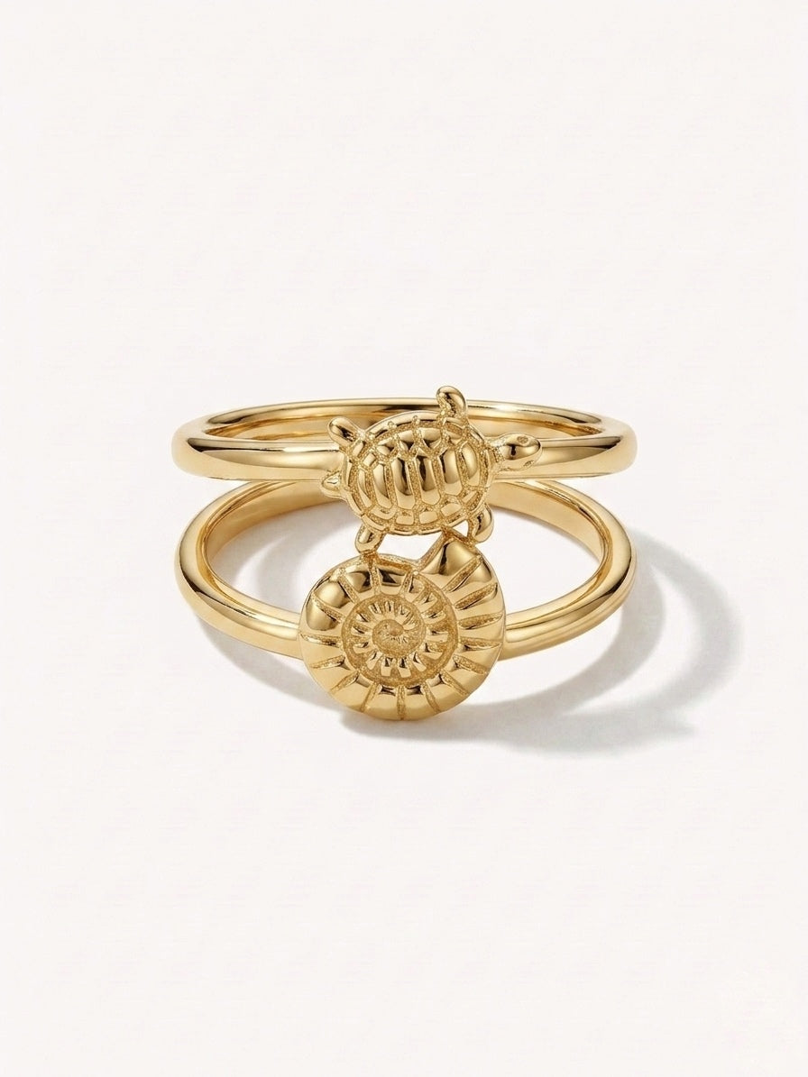 Double Shell Ring (Stainless Steel)