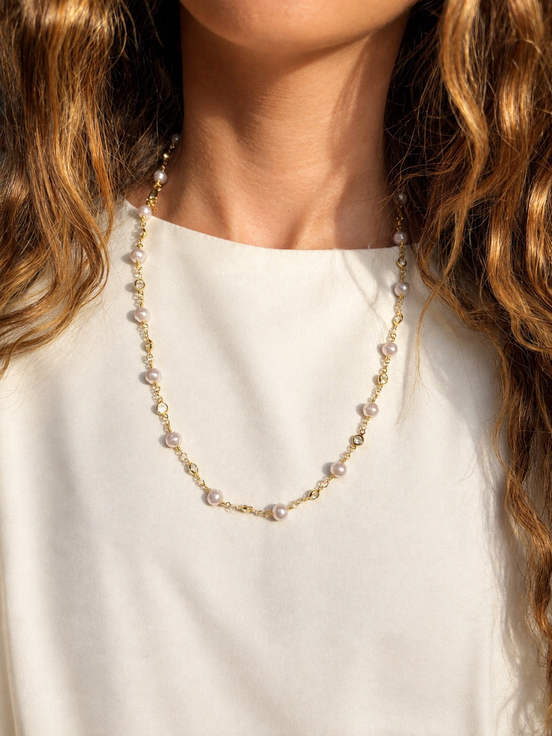 endless pearl drop necklace 2.0 (gold plated)