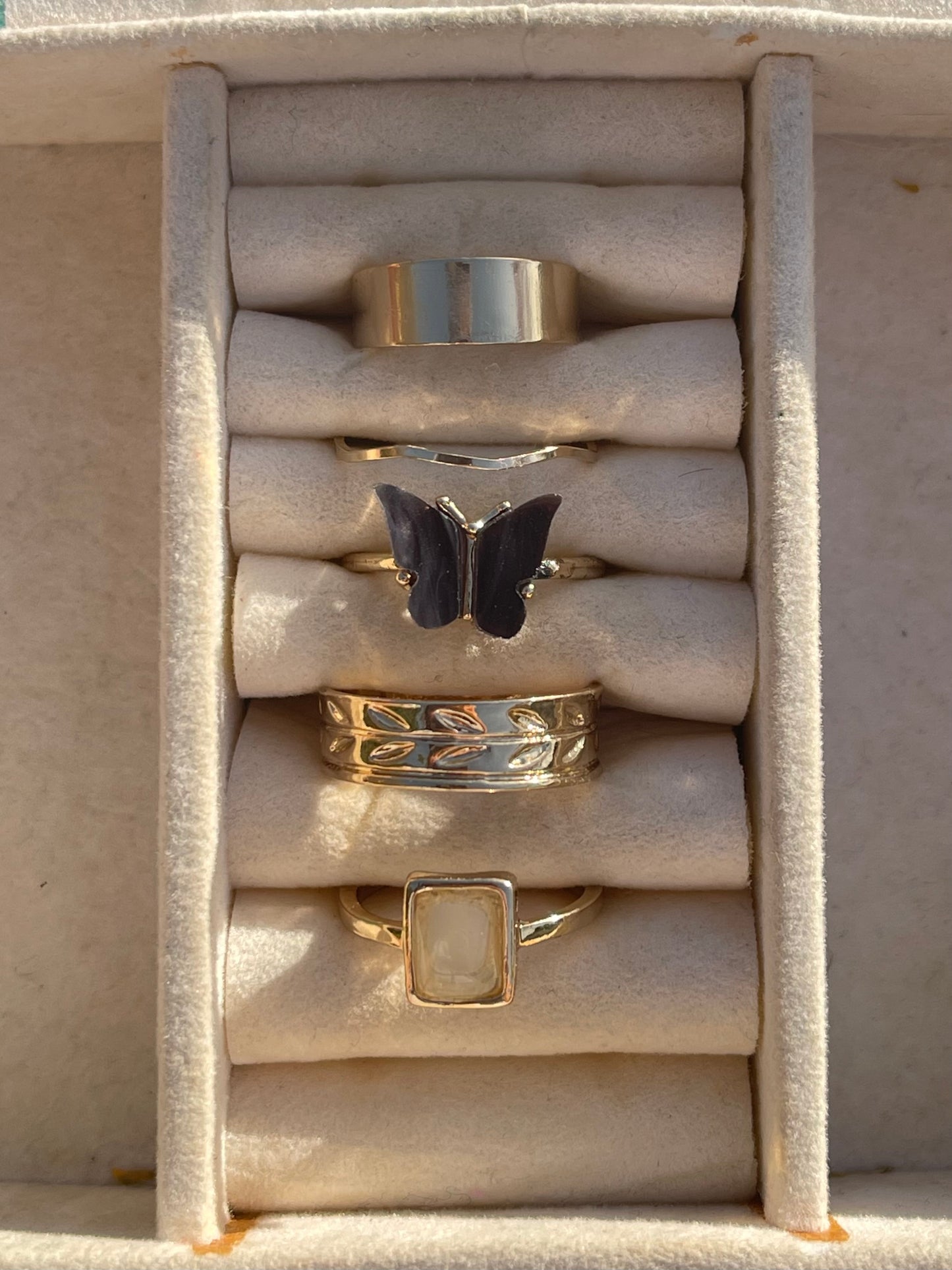 Dainty Butterfly Ring Set