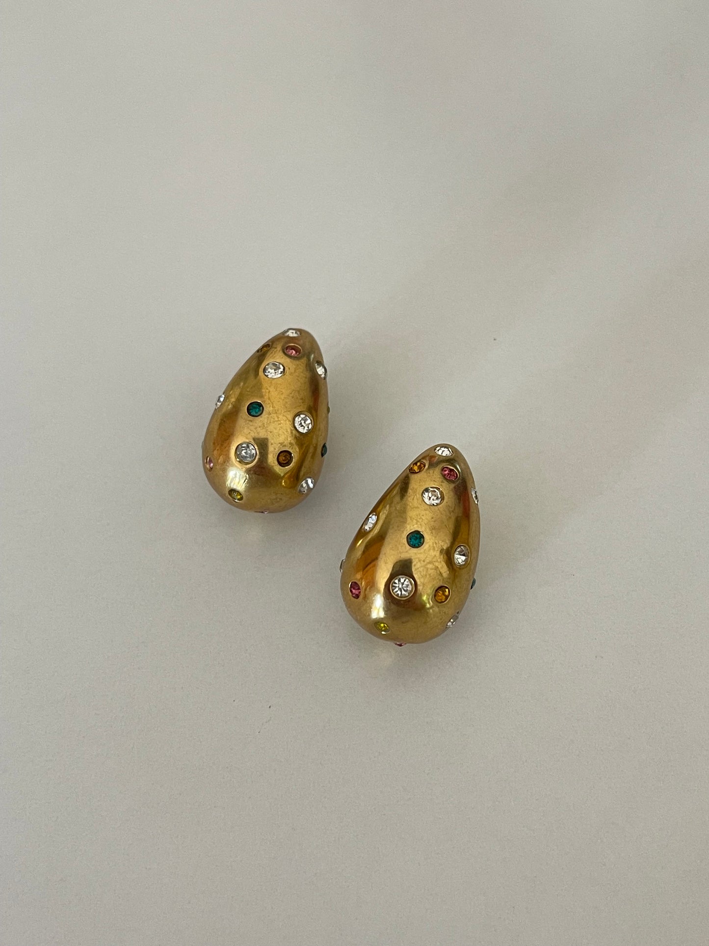 Crystal Studs Drop Earrings (Stainless Steel)