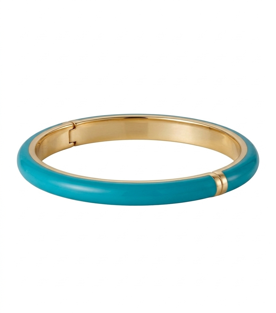 Thin Colorful Bangle (Gold Plated)