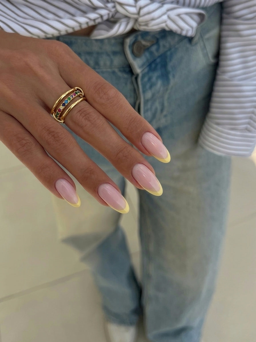 Colorful Layered Ring (Gold Plated)